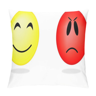 Personality  Collection Of Smiles. Vector Illustration. Pillow Covers