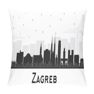 Personality  Zagreb Croatia City Skyline Silhouette With Black Buildings Isolated On White. Vector Illustration. Zagreb Cityscape With Landmarks. Business Travel And Tourism Concept With Historic Architecture. Pillow Covers