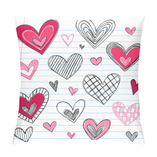Personality  Valentine's Day HeartsvSketchy Doodles Love Set Pillow Covers