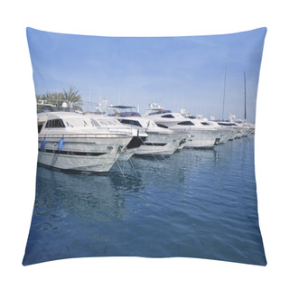 Personality  Mallorca Puerto Portals Port Marina Yachts Pillow Covers