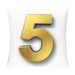 Personality  The Number 5 In Gold Pillow Covers