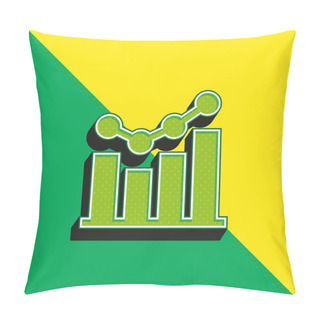 Personality  Analytics Green And Yellow Modern 3d Vector Icon Logo Pillow Covers
