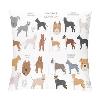 Personality  Pitbull Terrier Varieties Pillow Covers