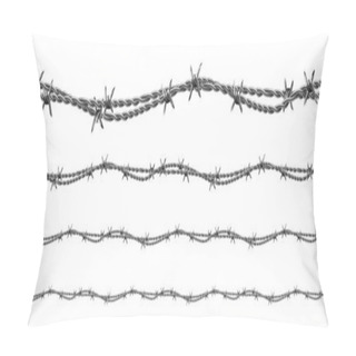 Personality  Twisted Barbed Wire Seamless Pattern Set Vector Pillow Covers