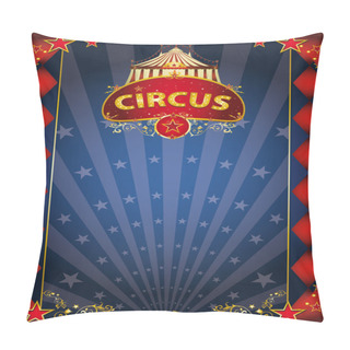 Personality  Circus Red And Blue Rhombus Poster Pillow Covers