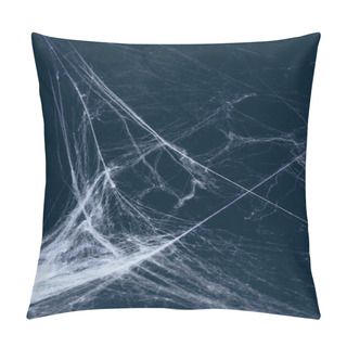 Personality  Creepy Halloween Background With Spider Web Pillow Covers