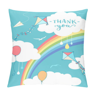 Personality  Sky Thank You Card. Pillow Covers