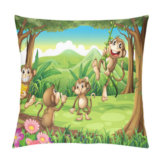 Personality  Monkeys Playing Pillow Covers
