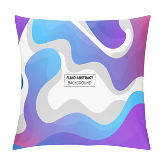 Personality  Dynamic Fluid Shape Gradient Abstract Background Blue, Pink And Purple With Shadow Pillow Covers