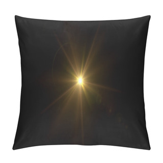 Personality  Twinkle Gold Star Lens Flare Center Pillow Covers