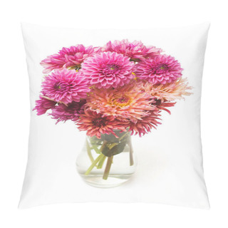 Personality  Bouquet Flower Of Beautiful Fashionable Pink Dahlia Ia A Vase Is Pillow Covers