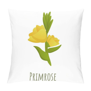 Personality  Primrose Flower Icon, Cartoon Style Pillow Covers