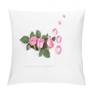 Personality  Pink Roses In Envelope Pillow Covers