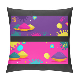 Personality  Color Bowls With Balloons, Hand Prints, Flower And Color Splash  Pillow Covers