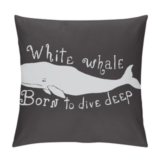 Personality  Vintage Symbol Of White Whale Pillow Covers