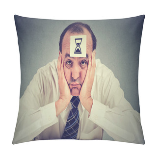 Personality  Bored Man Being Lazy At Work Pillow Covers
