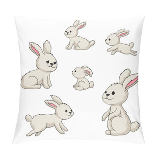Personality  Collection Of Some Cute Rabbits Pillow Covers