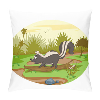 Personality  Pet Animal Squirrel On Jungle Forest Background Pillow Covers