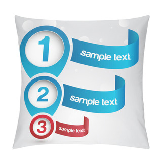 Personality  Numbered Banners. Vector Design Pillow Covers