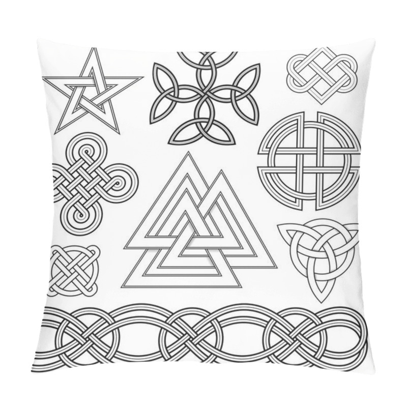 Personality  Set Of Editable Vector Celtic Knot Designs  Pillow Covers