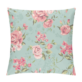 Personality  Classic Wallpaper Seamless Vintage Flower Pattern Background Pillow Covers