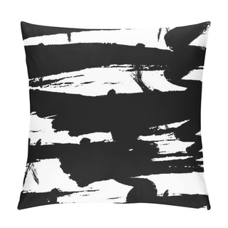 Personality  Seamless Pattern Hand Drawn With A Brush Strokes. Abstract Brushstrokes Vector Illustration. Pillow Covers