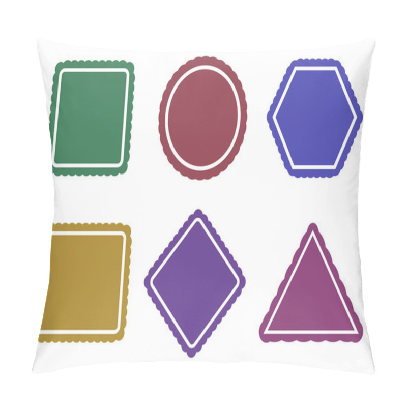 Personality  Stamps banners vector image pillow covers