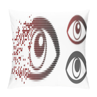 Personality  Disintegrating Pixel Halftone Eye Icon Pillow Covers