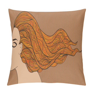 Personality  Bright Hair Vintage Background Pillow Covers