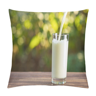 Personality  Milk Pouring Into Glass Pillow Covers