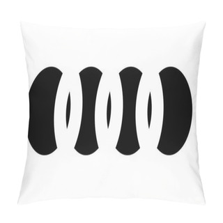 Personality  Interlocking Circles Icon Pillow Covers
