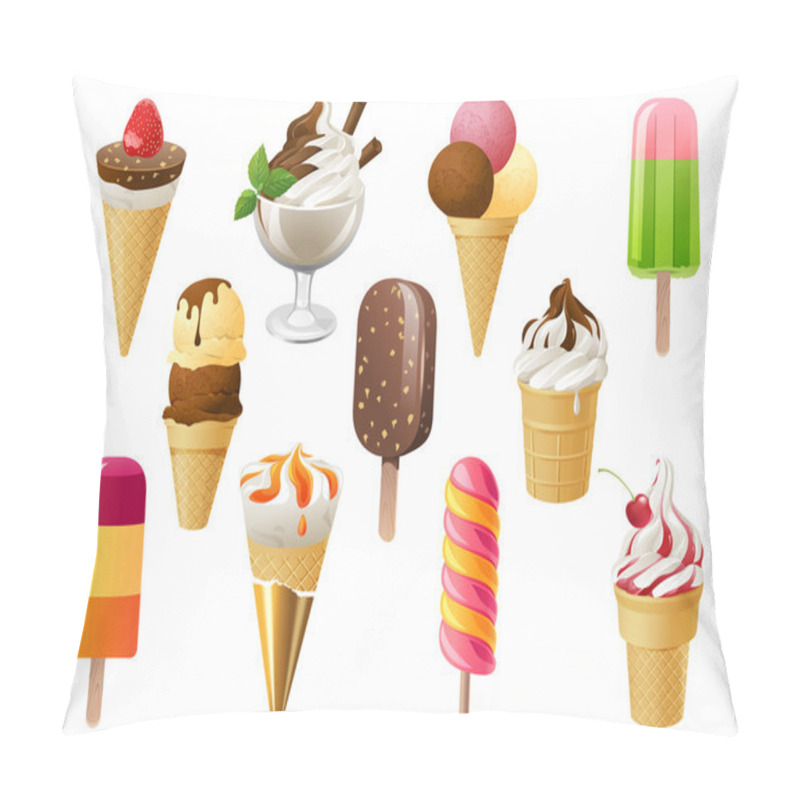 Personality  Ice Cream Set Pillow Covers