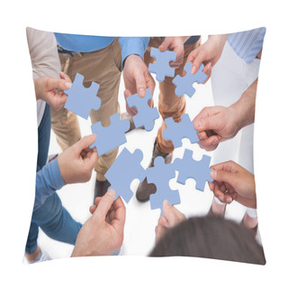Personality  Group Of People Connecting Puzzle Pieces Pillow Covers