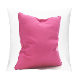 Personality  Bright Pink Pillow Isolated On White Pillow Covers
