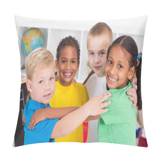 Personality  Group Of Happy Preschool Kids Pillow Covers