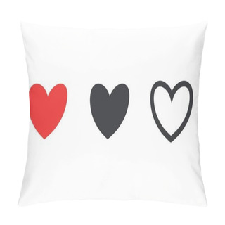 Personality  Simple Heart Icon Vector Set. Heart Shapes Collection. Pillow Covers