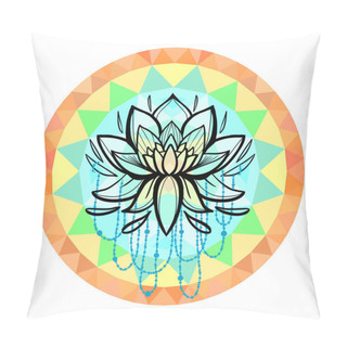Personality  Traditional Indian Symbols Lotus Pillow Covers