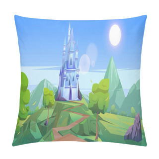 Personality  Fairy Tale Royal Castle In Mountains Pillow Covers