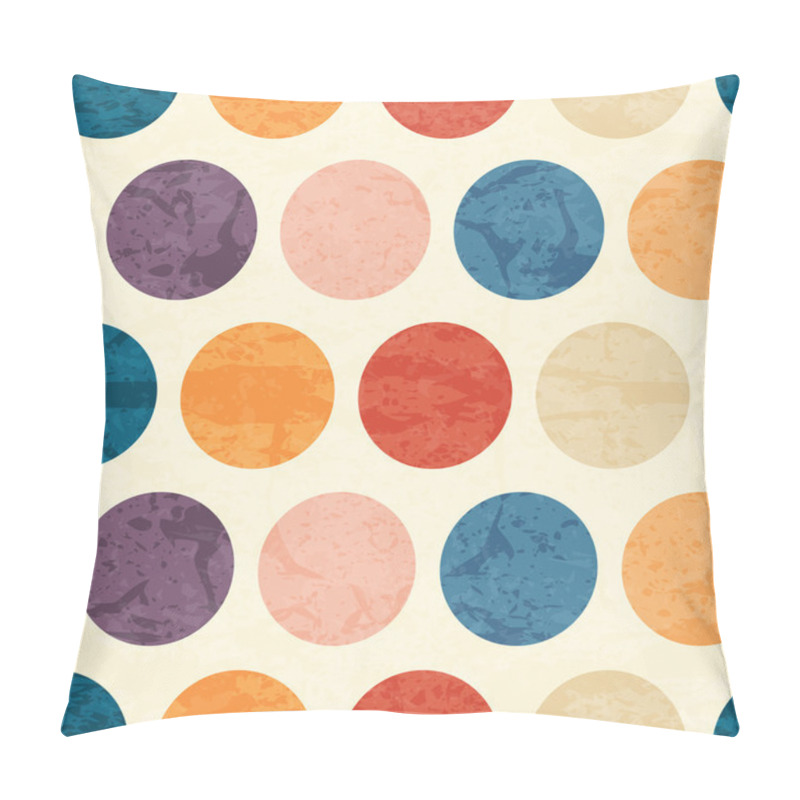 Personality  Abstract seamless pattern with grunged colorful polka dots pillow covers