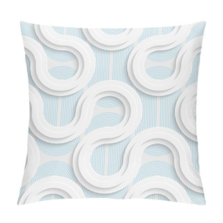 Personality  Seamless Mosaic Pattern. Abstract 3d Realistic Background Pillow Covers