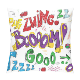 Personality  Comic Book Words Collection Pillow Covers