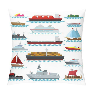 Personality  Vessels In Ocean Nautical Set Pillow Covers
