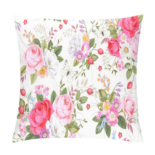 Personality  Seamless Pattern With Country Roses Pillow Covers