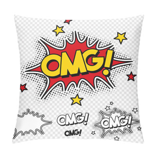 Personality  Vector Oh My God Comic Illustration Pillow Covers