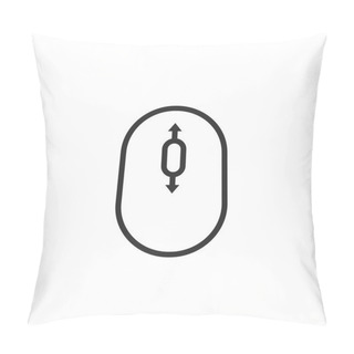 Personality  Black Thin Line Scroll Icon Pillow Covers