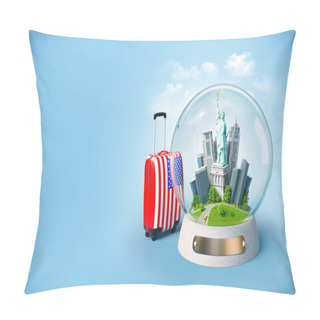 Personality  Unusual Travel Illustration. Pillow Covers
