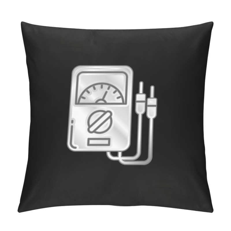 Personality  Ammeter Silver Plated Metallic Icon Pillow Covers