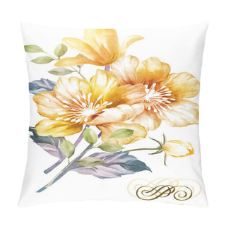 Personality  Watercolor Flower Illustration Pillow Covers