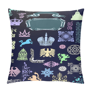 Personality  Set Of Heraldic Animals And Ornaments Pillow Covers