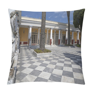 Personality  Courtyard Of The Muses, Achilleion Palace, Corfu, Greece Pillow Covers